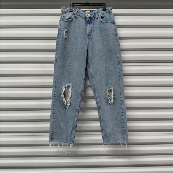 Y2K BDG Urban Outfitters Women's Pax Denim Jeans Size 28 Ripped Trashed Cut Off - Picture 1 of 13